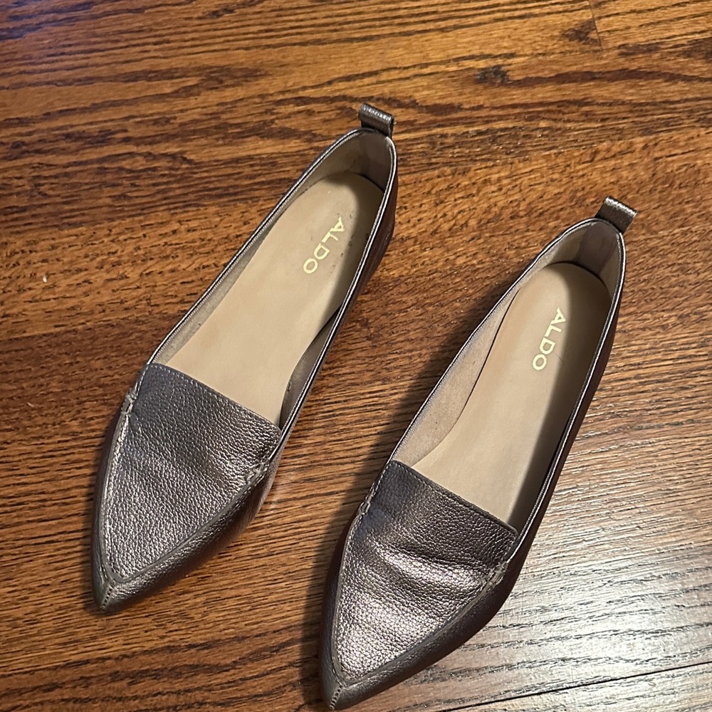 ALDO Women's Taupe Leather Loafers